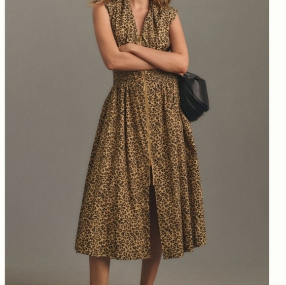 Anthropologie Dresses & Skirts - Anthropologie Tommie Leopard Print Midi Dress - Brown. Size M